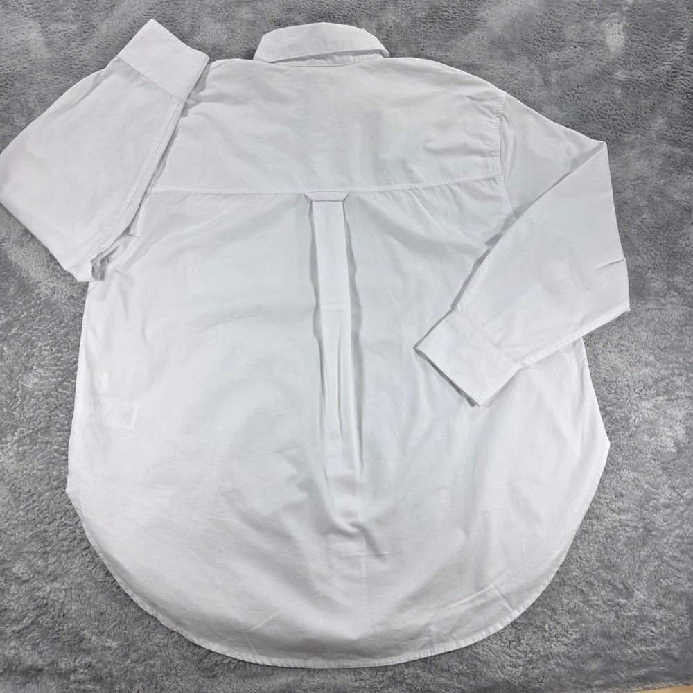 Madewell Oversized Button Up Shirt Cotton Hip Length White Small Womens NWT - Picture 4 of 10